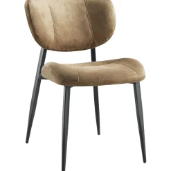 Eetkamerstoel Gomba Velvet lichtbruin