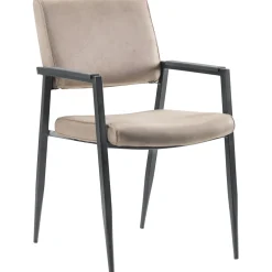 Eetkamerstoel Jisca Microvezel beige