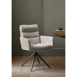Eetkamerstoel Letta Draaibaar velvet beige
