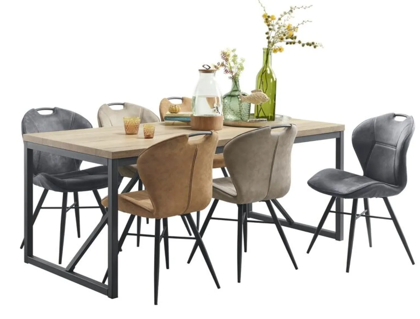 Eetkamerstoel Loana Microvezel cognac