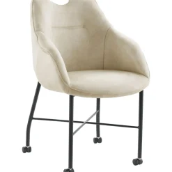 Eetkamerstoel Lucide Microvezel beige