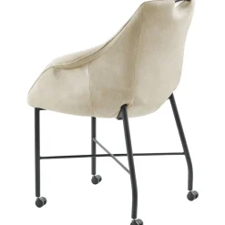 Eetkamerstoel Lucide Microvezel beige
