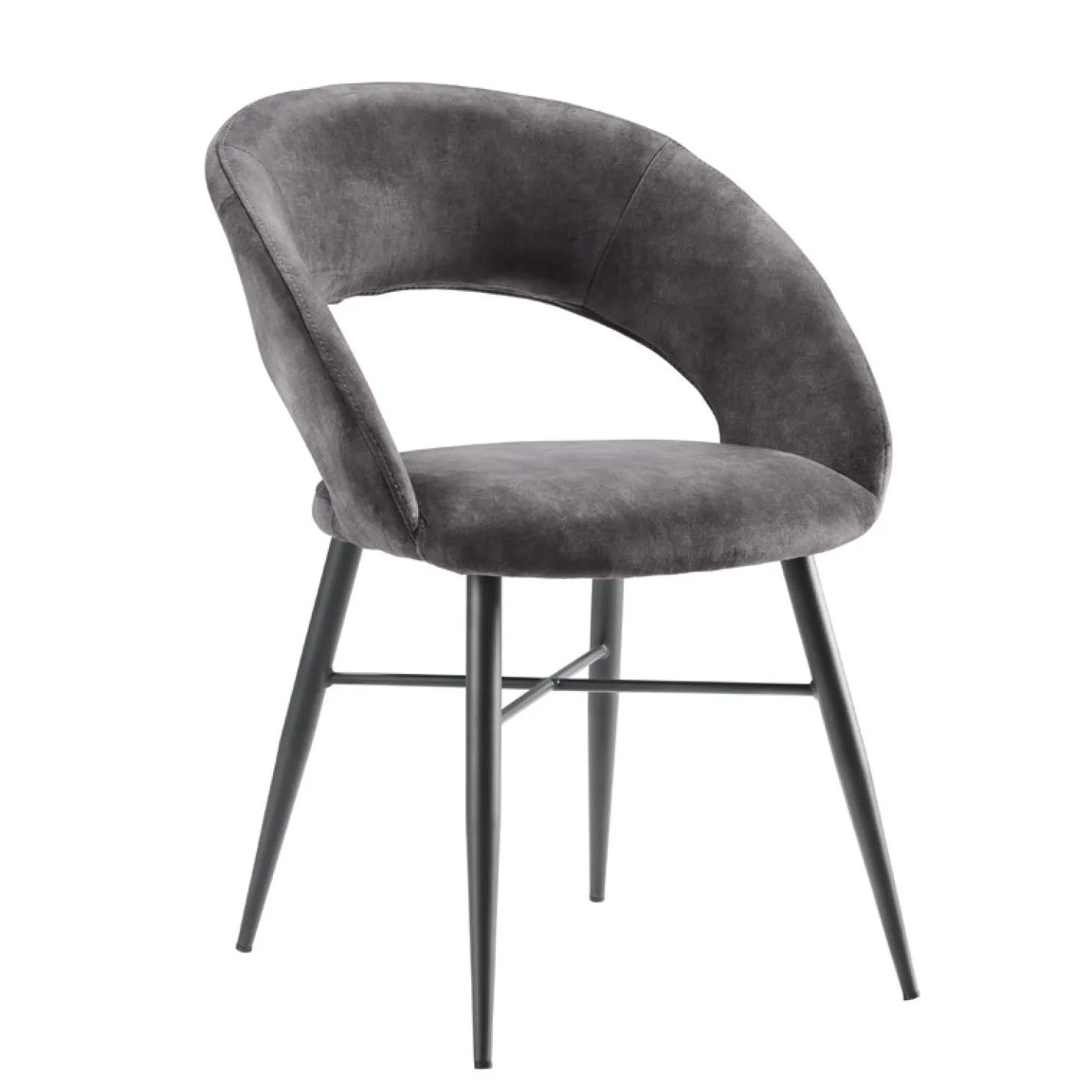 Eetkamerstoel Marasino Velvet antraciet