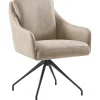 Eetkamerstoel Meltina Draaibaar microleder beige
