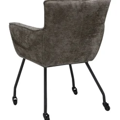 Eetkamerstoel Novile Taupe met wiel
