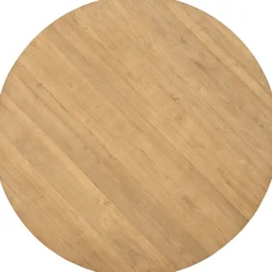 Eettafel Aska Teak 150 cm rond naturel brushed