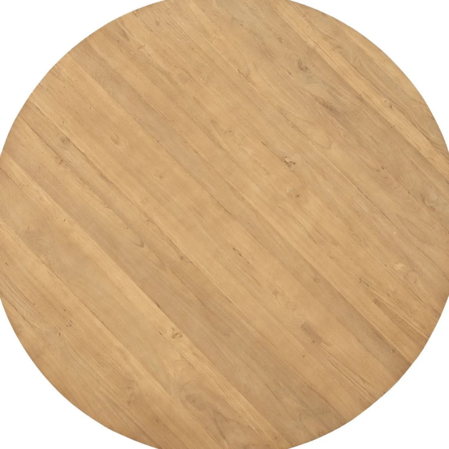 Eettafel Aska Teak 150 cm rond naturel brushed