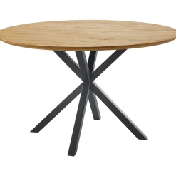 Eettafel Aska Teak 150 cm rond naturel brushed