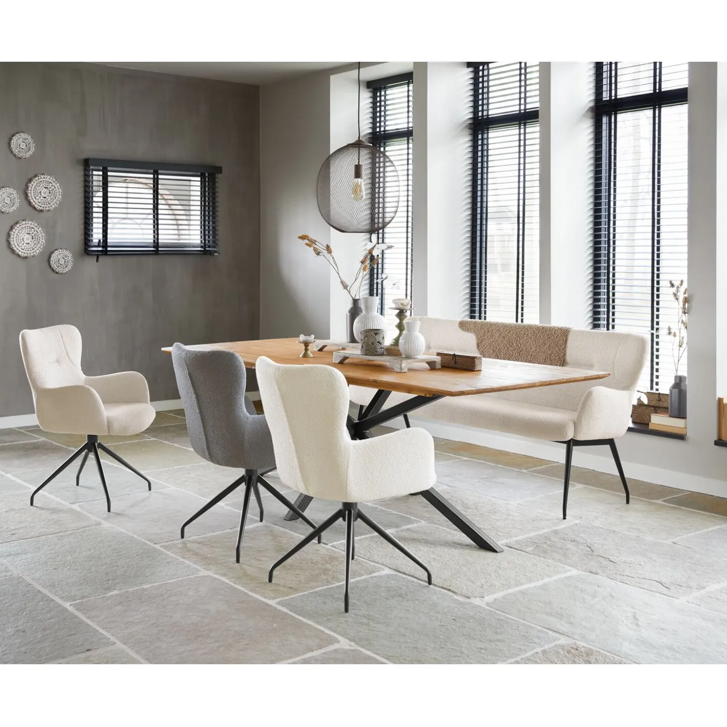 Eettafel Aska Teak 160x90 cm rechthoekig naturel brushed