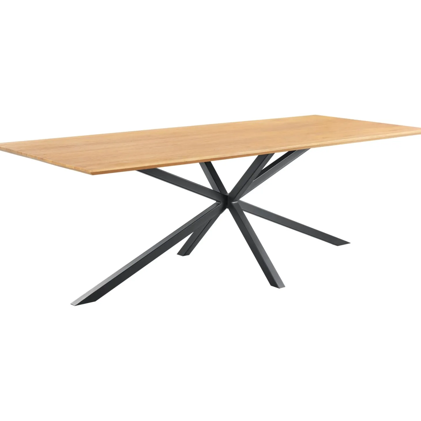 Eettafel Aska Teak 240x100 cm rechthoekig naturel brushed