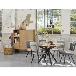 Eettafel Belvio Rond 140 light oak fineer