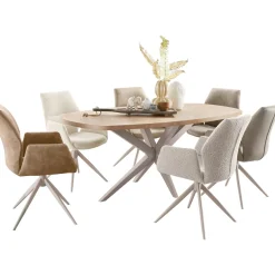 Eettafel Mascaro 275x130 cm Deens ovaal misty oak