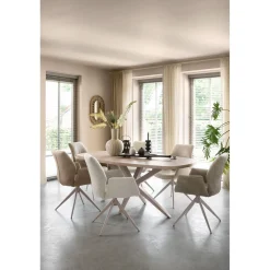 Eettafel Mascaro 275x130 cm Deens ovaal misty oak