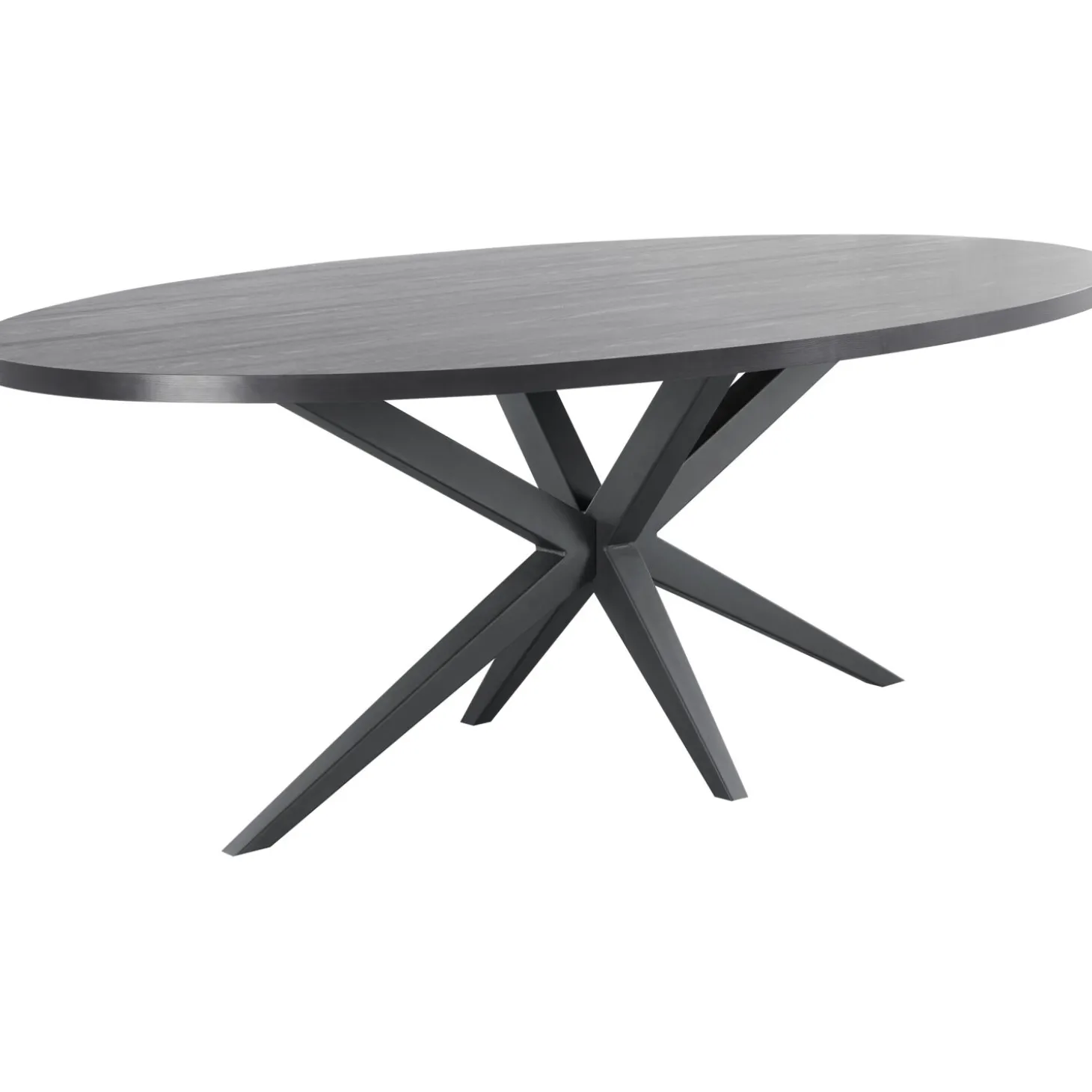 Eettafel Mascaro 220x120 cm ovaal zwart