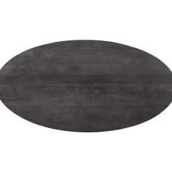 Eettafel Piastra 230x115 cm ovaal zwart