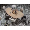 Eettafel Tavolo Eikenhout 230x115 cm kiezel bruin