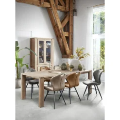 Eettafel Valvola 220x100 acaciahout smoked brown