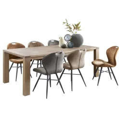Eettafel Valvola 220x100 acaciahout smoked brown