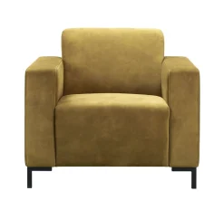 Fauteuil ALPA Pocketveren/HR-schuim zitting gold