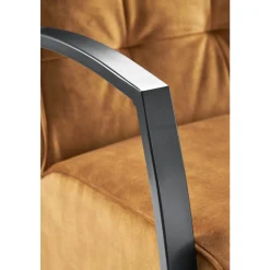 Fauteuil Metal Cognac