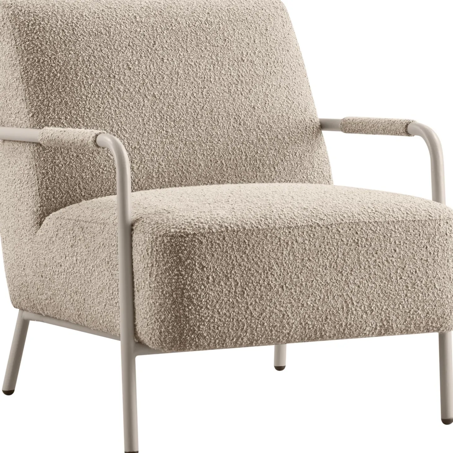 Fauteuil Posano Bouclé beige