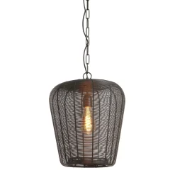 Hanglamp Barzio Mat zwart rond 31cm 1-lichts