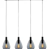 Hanglamp Felinio Smoke glas 4-lichts