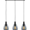 Hanglamp Felinio Smoke glas 3-lichts