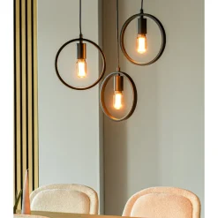 Hanglamp Girare Zwart metaal 3-lichts