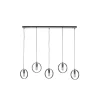 Hanglamp Girare Zwart metaal 5-lichts