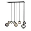 Hanglamp Macato Zwart smoke glas 8-lichts