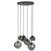 Hanglamp Macato Zwart smoke glas 6-lichts