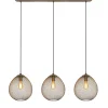 Hanglamp Maroggia Bruin koper 3-lichts