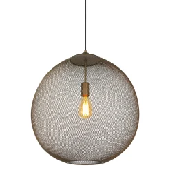 Hanglamp Maroggia Bruin rond 50cm koper 1-lichts