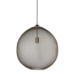 Hanglamp Maroggia Bruin rond 50cm koper 1-lichts