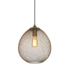 Hanglamp Maroggia Bruin rond 30cm koper 1-lichts