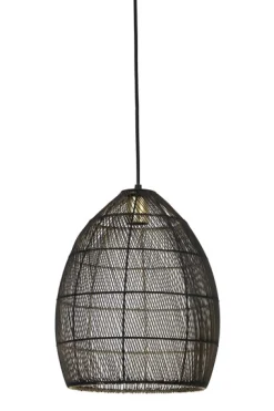 Hanglamp MAROLA Zwart goud 37x30 cm
