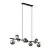 Hanglamp Olivento Zwart smoke glas 9-lichts