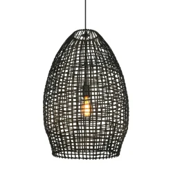 Hanglamp Orcia Rond 46 cm rotan zwart