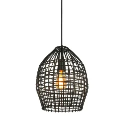 Hanglamp Orcia Rond 30 cm rotan zwart