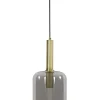 Hanglamp PEGLIO Glas smoke antiek brons