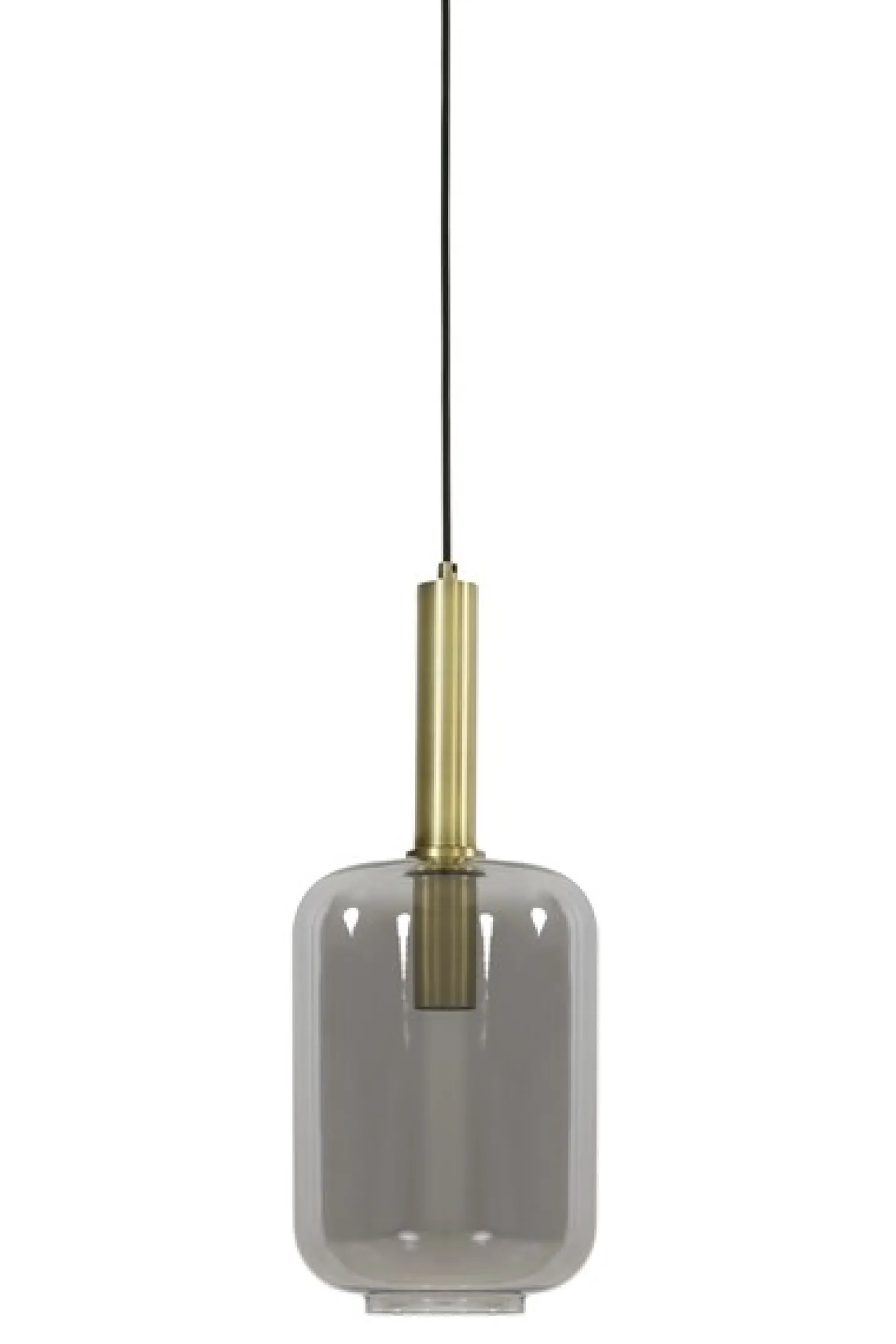 Hanglamp PEGLIO Glas smoke antiek brons