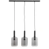 Hanglamp Peglio Glas smoke zwart 3-lichts