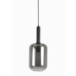 Hanglamp Peglio Glas smoke zwart 1-lichts