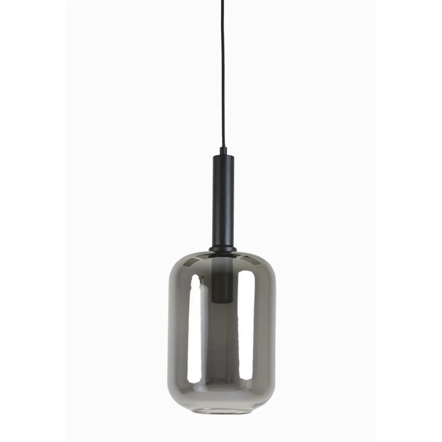 Hanglamp Peglio Glas smoke zwart 1-lichts