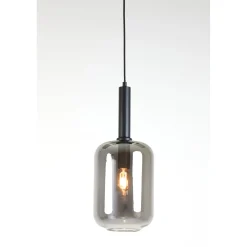Hanglamp Peglio Glas smoke zwart 1-lichts