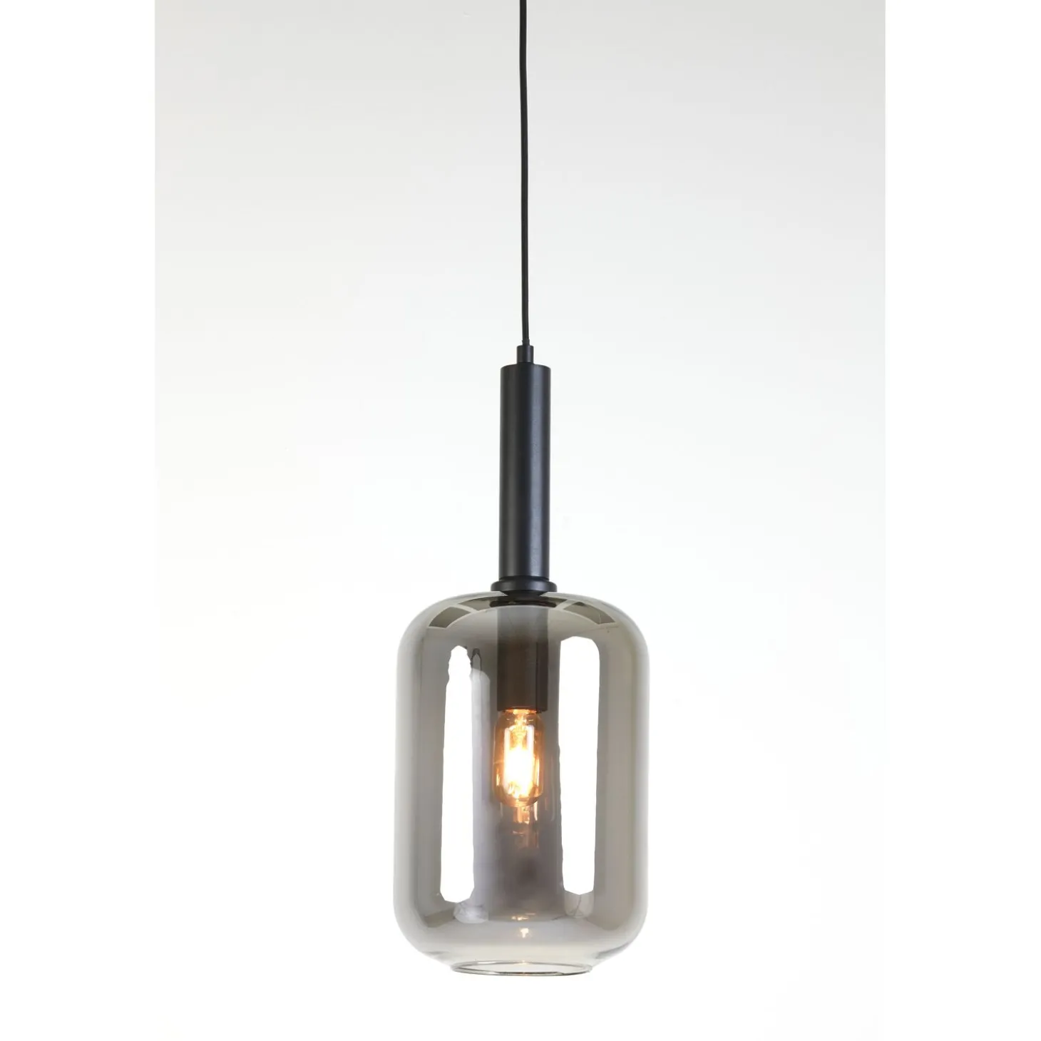 Hanglamp Peglio Glas smoke zwart 1-lichts