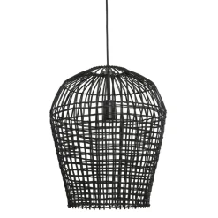 Hanglamp Scarperio Rond 40 cm rotan zwart