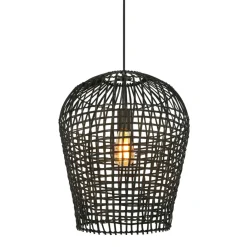 Hanglamp Scarperio Rond 40 cm rotan zwart