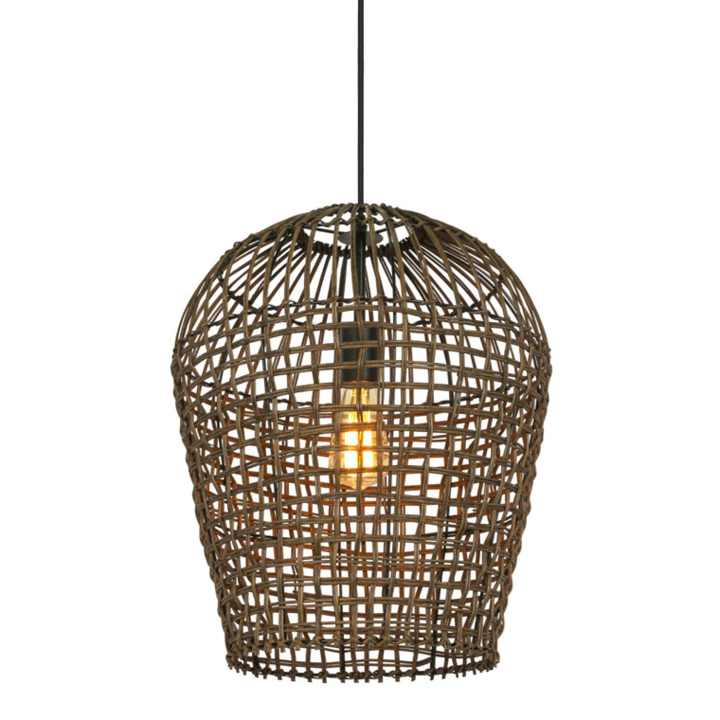 Hanglamp Scarperio Rond 40 cm rotan bruin